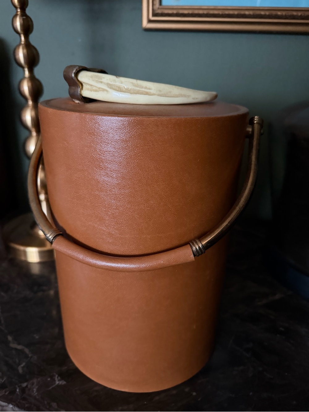 Sigma Beauty Brown Faux-Leather Ice Tub with Handle